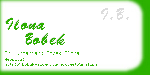 ilona bobek business card